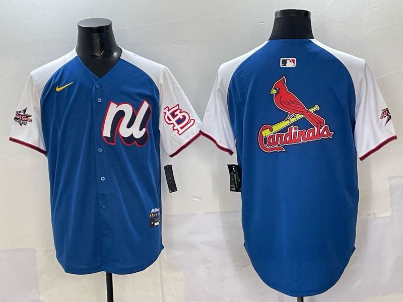 Men St.Louis Cardinals Blank Blue white All star 2025 Nike MLB Jersey style 03->st.louis cardinals->MLB Jersey
